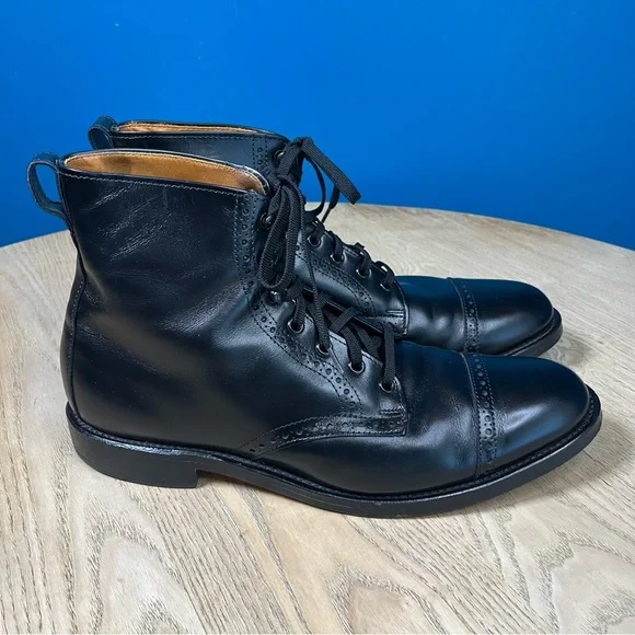 Allen Edmonds Men’s Beyfield Dress Boots Black Leather Cap Toe Size 11.5 B